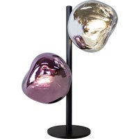 Dekorative Tischleuchte Aluminium Glas Weiß Lila 40 cm Dekorative Tischleuchte Aluminium Glas Weiß Lila 40 cm von Eco-Light