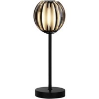 Dekorative Tischleuchte Glas Metall 32 cm Schwarz Chrom von 121004