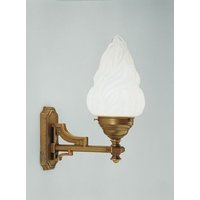 Dekorative Wandlampe Echt-Messing Glas E27 Jugendstil von Berliner Messingleuchten GmbH