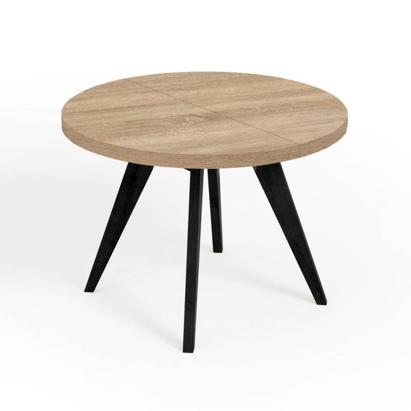 Dekori_Interiors ESSTISCH Sonoma Eiche, Schwarz