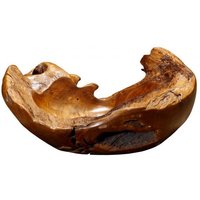 Dekoschale BOWL 40 cm rund  Hellbraun