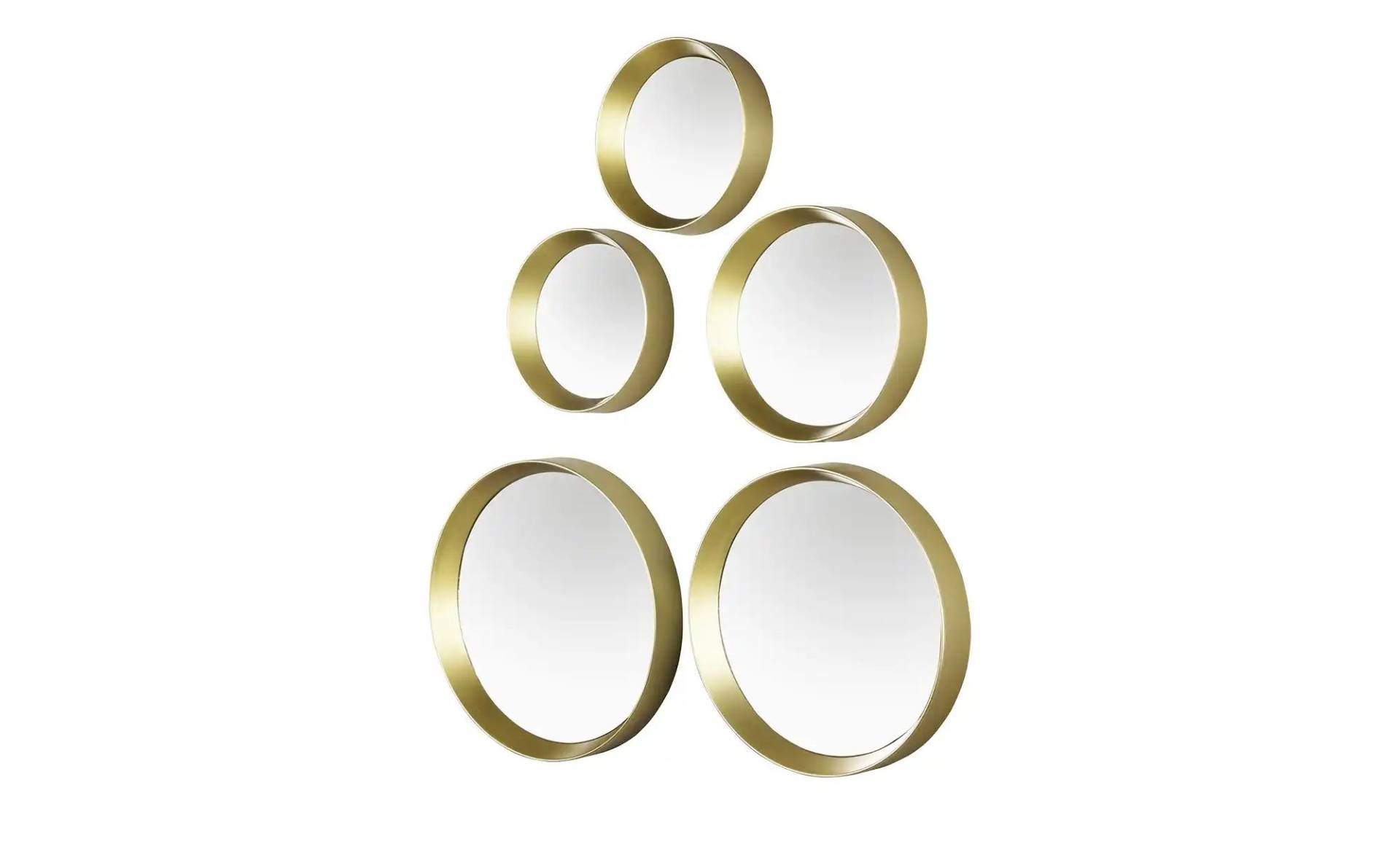 Dekospiegel 5er Set Capovalle ¦ gold ¦ Glas,Kunststoff Ø: 25 Accessoires > Spiegel - Höffner Dekospiegel 5er Set Capovalle ¦ gold ¦ Glas,Kunststoff Ø: 25 Accessoires > Spiegel - Höffner