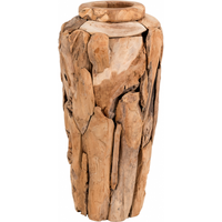 Dekovase FLINT 80 cm hoch 1 Stück Natur Hellbraun