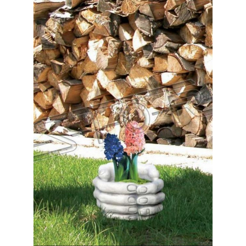 Design Blumentopf Top Planz Kübel Gefäß Töpfe Figur Dekor Hände Skulptur