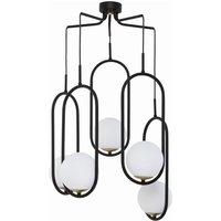 Design Hängelampe NAESALA Schwarz Weiß 5-x E14 von Zaklad Wielobranzowy Export-Import-Jupiter