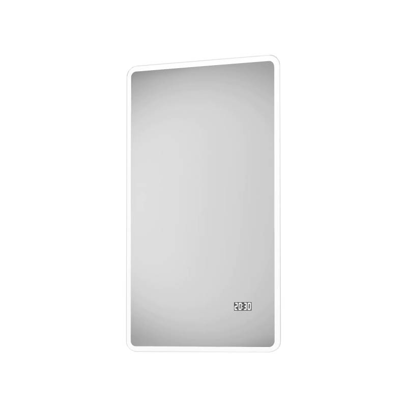 DSK LED-Spiegel 'Silver Sunshine 2.0' mit Uhr 45 x 70 cm von DSK