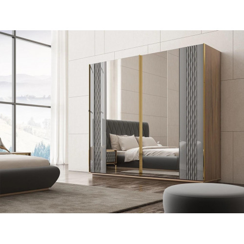 Design Schrank Schlafzimmer Luxus Holz Kleiderschrank Modern Möbel