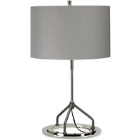 Design Tischleuchte Stoff Schirm 66,5cm hoch Grau von ELSTEAD