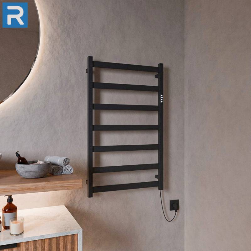 Design Trockenheizkörper Badheizkörper elektrisch schwarz matt 60 x 100 cm