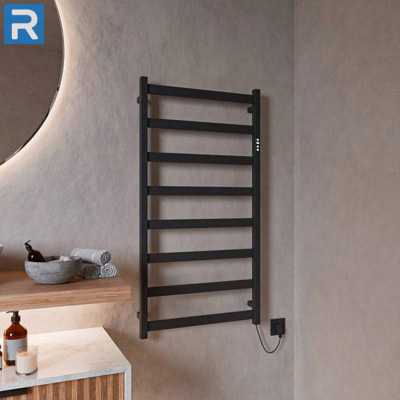 Design Trockenheizkörper Badheizkörper elektrisch schwarz matt 60 x 115 cm