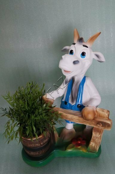 Design Vase Ziege Skulptur Statue Statuen Figuren Skulpturen Garten Neu Design Vase Ziege Skulptur Statue Statuen Figuren Skulpturen Garten Neu