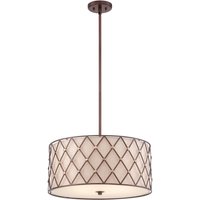 Designer Deckenleuchte in Kupfer Creme Vintage rund Designer Deckenleuchte in Kupfer Creme Vintage rund von ELSTEAD