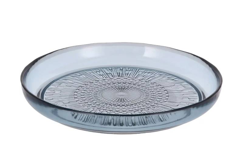 Bitz Dessertteller  Kusintha ¦ blau ¦ Glas ¦ Maße (cm): H: 2  Ø: 18.0 Geschirr > Einzelgeschirrteile - Möbel Kraft