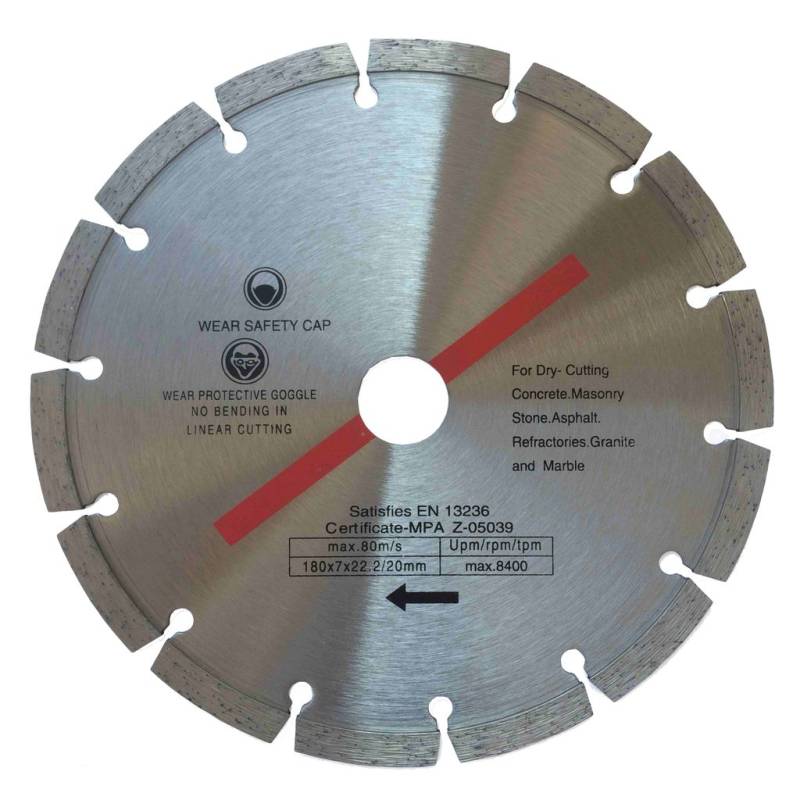Diamanttrennscheibe Beton 230 / 300 / 350 mm Durchmessser mit verschiedenen Bohrungen von Weischer
