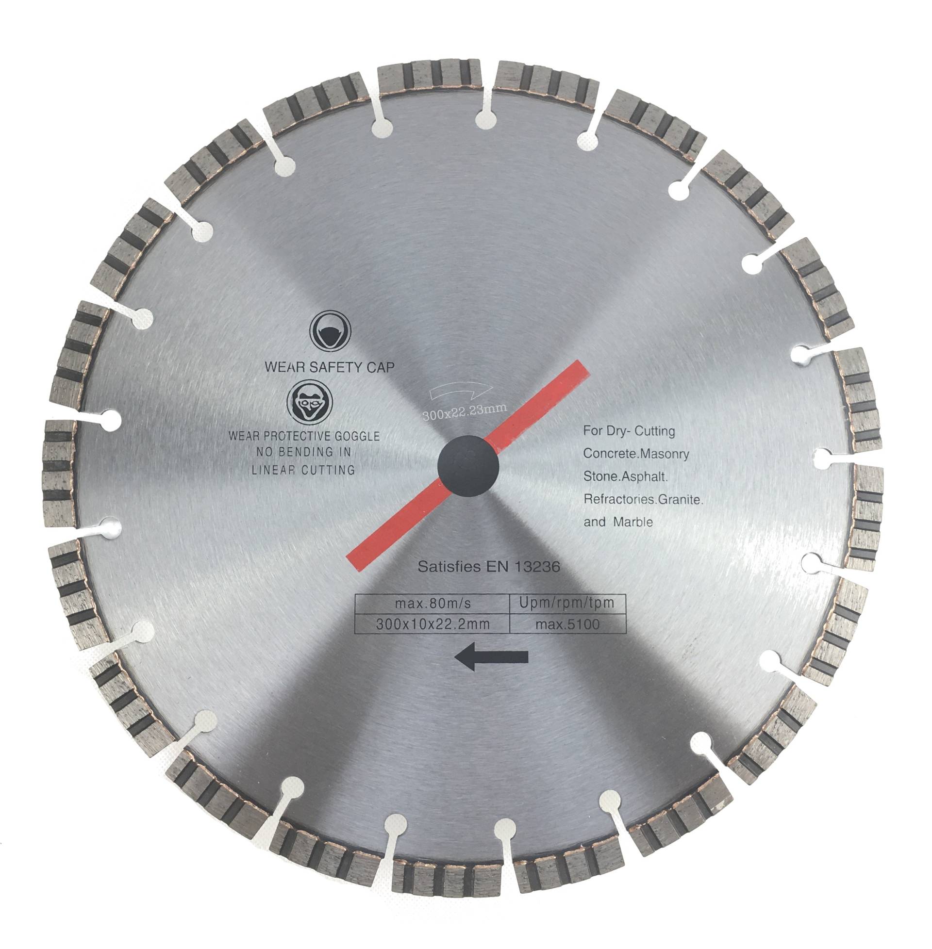 Diamanttrennscheibe Beton Turbo 125 / 230 / 300 / 350 mm Durchmessser mit verschiedenen Bohrungen von Weischer