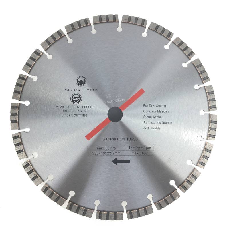 Diamanttrennscheibe Beton Turbo 125 / 230 / 300 / 350 mm Durchmessser mit verschiedenen Bohrungen von Weischer