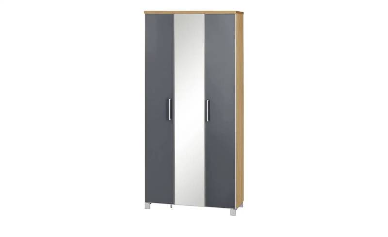 Dielenschrank   ¦ grau ¦ Maße (cm): B: 90 H: 193 T: 37.0 Garderoben & Kleiderstangen > Garderobenschränke - Möbel Kraft