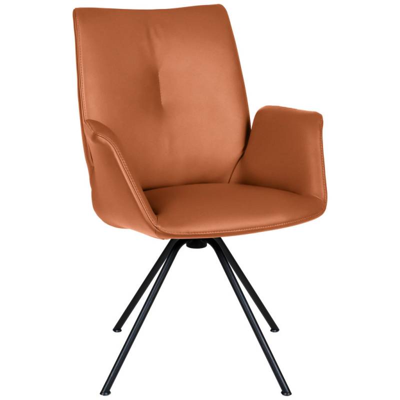 Dieter Knoll ARMLEHNSTUHL Schwarz, Cognac