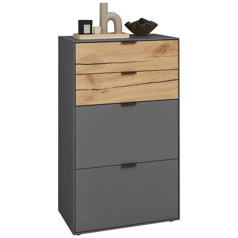 Dieter Knoll SCHUHSCHRANK Graphit, Eiche