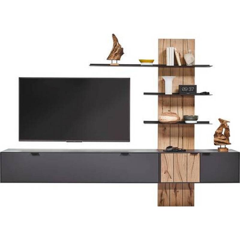 Dieter Knoll WOHNWAND Graphit, Eiche