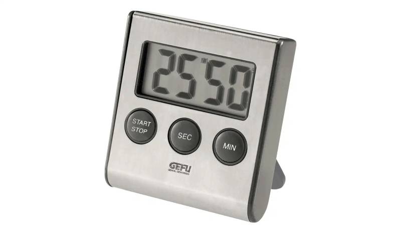 Gefu Digital-Timer  CONTARE ¦ silber ¦ Kunststoff ¦ Maße (cm): B: 1,9 H: 7,2 T: 6.5 Accessoires > Uhren & Wetterstationen - Höffner