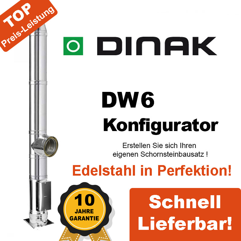 Dinak Edelstahl Schornstein Konfigurator DW6 von KaminStore24