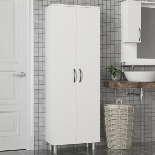 Dmora - 2-türiger MehrzweckschrankSolivus, Multifunktionale Möbel, Schuhschrank, Besenschrank, 59x32 h162 cm, Weiß Dmora - 2-türiger MehrzweckschrankSolivus, Multifunktionale Möbel, Schuhschrank, Besenschrank, 59x32 h162 cm, Weiß