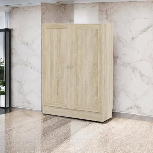 Dmora - Bücherregal Ambre, Büroregal, Mobiler Buchhalter, Bücherbrett, 79x28 h107 cm, Eiche Dmora - Bücherregal Ambre, Büroregal, Mobiler Buchhalter, Bücherbrett, 79x28 h107 cm, Eiche