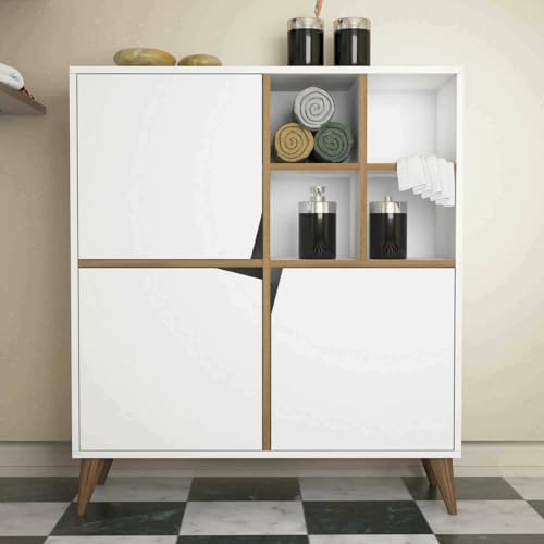 Dmora Credenza Arided, Buffet da soggiorno, Madia da salotto, Dispensa da cucina, 100x30 h115 cm, Bianco e Noce Dmora Credenza Arided, Buffet da soggiorno, Madia da salotto, Dispensa da cucina, 100x30 h115 cm, Bianco e Noce von Dmora