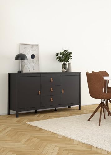 Dmora - Kommode Lisiane, Wohnzimmerbuffet, Wohnzimmer-Sideboard, Moderne Küchen-Speisekammer, 151x38 h80 cm, Schwarz Dmora - Kommode Lisiane, Wohnzimmerbuffet, Wohnzimmer-Sideboard, Moderne Küchen-Speisekammer, 151x38 h80 cm, Schwarz von Dmora