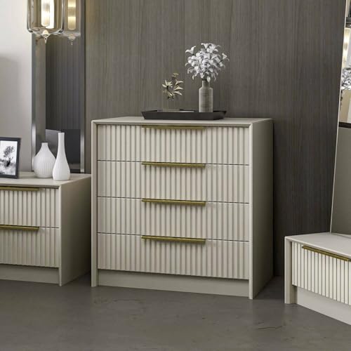 Dmora - Kommode Seginus, Mehrzweckkommode, Schlafzimmerkommode, Schrank mit Schubladen, 72x45 h77 cm, Zement Dmora - Kommode Seginus, Mehrzweckkommode, Schlafzimmerkommode, Schrank mit Schubladen, 72x45 h77 cm, Zement