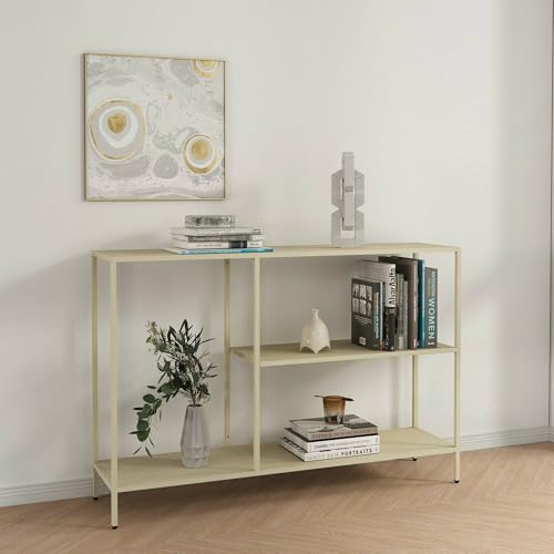 Dmora - Konsolentisch Uva, Tisch, Eingangskonsole, Regal, 120x30 h80 cm, Sahne Dmora - Konsolentisch Uva, Tisch, Eingangskonsole, Regal, 120x30 h80 cm, Sahne von Dmora