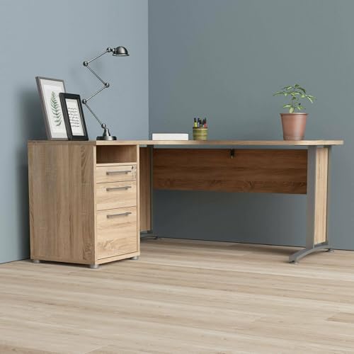 Dmora - Schreibtisch Aimee, Mehrzweckschreibtisch, Bürotisch für PC, Eckschreibtisch, 159x151 h75 cm, Grau und Eiche Dmora - Schreibtisch Aimee, Mehrzweckschreibtisch, Bürotisch für PC, Eckschreibtisch, 159x151 h75 cm, Grau und Eiche
