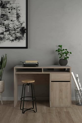 Dmora - Schreibtisch Cherie, Mehrzweckschreibtisch, Bürotisch für PC, Eckschreibtisch, 110x48 h77 cm, Eiche Dmora - Schreibtisch Cherie, Mehrzweckschreibtisch, Bürotisch für PC, Eckschreibtisch, 110x48 h77 cm, Eiche