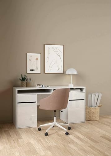 Dmora - Schreibtisch Dina, Mehrzweckschreibtisch, Bürotisch für PC, Eckschreibtisch, 149x48 h77 cm, Weiß Dmora - Schreibtisch Dina, Mehrzweckschreibtisch, Bürotisch für PC, Eckschreibtisch, 149x48 h77 cm, Weiß