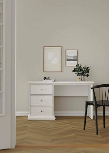 Dmora - Schreibtisch Françoise, Mehrzweckschreibtisch, Bürotisch für PC, Eckschreibtisch, 130x62 h74 cm, Weiß Dmora - Schreibtisch Françoise, Mehrzweckschreibtisch, Bürotisch für PC, Eckschreibtisch, 130x62 h74 cm, Weiß