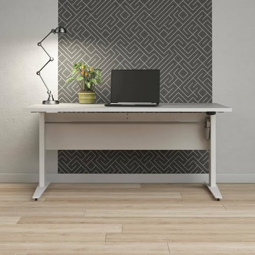 Dmora - Schreibtisch Naelle, Mehrzweckschreibtisch, Bürotisch für PC, Eckschreibtisch, 150x80 h119 cm, Weiß Dmora - Schreibtisch Naelle, Mehrzweckschreibtisch, Bürotisch für PC, Eckschreibtisch, 150x80 h119 cm, Weiß