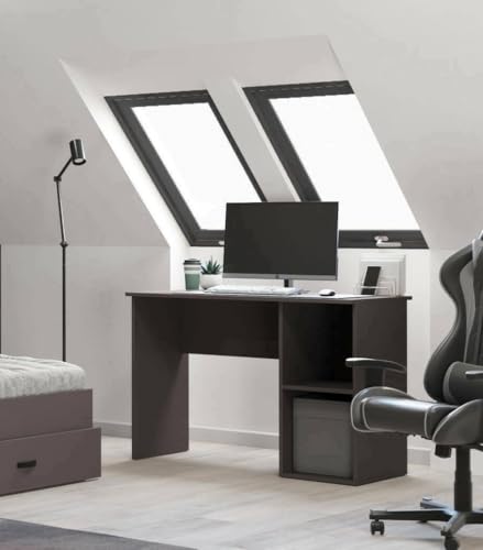 Dmora - Schreibtisch Olsztyn, Mehrzweckschreibtisch, Bürotisch für PC, Eckschreibtisch, 120x80 h55 cm, Schwarz Dmora - Schreibtisch Olsztyn, Mehrzweckschreibtisch, Bürotisch für PC, Eckschreibtisch, 120x80 h55 cm, Schwarz