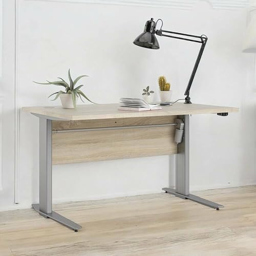 Dmora - Schreibtisch Philomene, Mehrzweckschreibtisch, Bürotisch für PC, Eckschreibtisch, 120x80 h75 cm, Grau und Eiche Dmora - Schreibtisch Philomene, Mehrzweckschreibtisch, Bürotisch für PC, Eckschreibtisch, 120x80 h75 cm, Grau und Eiche
