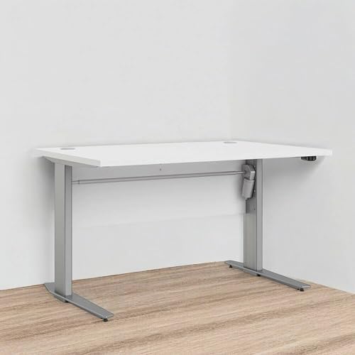 Dmora - Schreibtisch Philomene, Mehrzweckschreibtisch, Bürotisch für PC, Eckschreibtisch, 120x80 h75 cm, Weiß und Grau Dmora - Schreibtisch Philomene, Mehrzweckschreibtisch, Bürotisch für PC, Eckschreibtisch, 120x80 h75 cm, Weiß und Grau