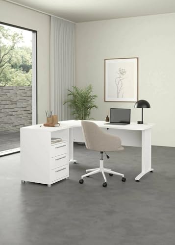 Dmora - Schreibtisch Sidonia, Mehrzweckschreibtisch, Bürotisch für PC, Eckschreibtisch, 159x150 h75 cm, Weiß Dmora - Schreibtisch Sidonia, Mehrzweckschreibtisch, Bürotisch für PC, Eckschreibtisch, 159x150 h75 cm, Weiß