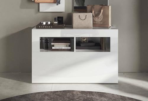 Dmora - Schuhschrank Bolsena, Schuhregal, Mehrzweck-Eingangsgarderobe, Möbel für Schuhe, Made in Italy, 91x35 h57 cm, Glänzendes Weiß Dmora - Schuhschrank Bolsena, Schuhregal, Mehrzweck-Eingangsgarderobe, Möbel für Schuhe, Made in Italy, 91x35 h57 cm, Glänzendes Weiß