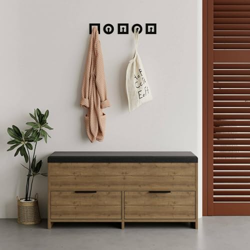 Dmora - Schuhschrank Botein, Schuhregal, Mehrzweck-Eingangsgarderobe, Möbel für Schuhe, 106x34 h50 cm, Eiche Dmora - Schuhschrank Botein, Schuhregal, Mehrzweck-Eingangsgarderobe, Möbel für Schuhe, 106x34 h50 cm, Eiche