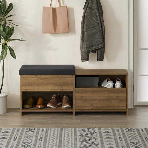 Dmora - Schuhschrank Denebola, Schuhregal, Mehrzweck-Eingangsgarderobe, Möbel für Schuhe, 120x41 h51 cm, Eiche Dmora - Schuhschrank Denebola, Schuhregal, Mehrzweck-Eingangsgarderobe, Möbel für Schuhe, 120x41 h51 cm, Eiche von Dmora