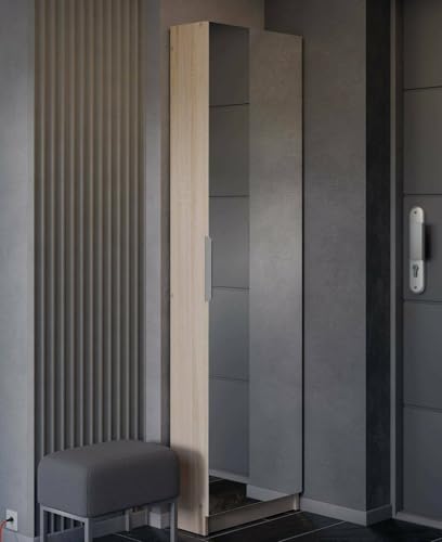 Dmora - Schuhschrank Drome, Schuhregal, Mehrzweck-Eingangsgarderobe, Möbel für Schuhe, 50x20 h181 cm, Eiche Dmora - Schuhschrank Drome, Schuhregal, Mehrzweck-Eingangsgarderobe, Möbel für Schuhe, 50x20 h181 cm, Eiche
