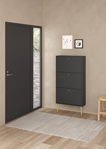 Dmora - Schuhschrank Lillian, Schuhregal, Mehrzweck-Eingangsgarderobe, Möbel für Schuhe, 70x24 h139 cm, Grau Dmora - Schuhschrank Lillian, Schuhregal, Mehrzweck-Eingangsgarderobe, Möbel für Schuhe, 70x24 h139 cm, Grau