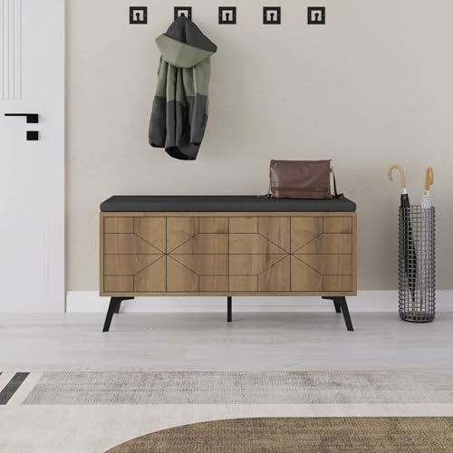 Dmora - Schuhschrank Majoris, Schuhregal, Mehrzweck-Eingangsgarderobe, Möbel für Schuhe, 107x35 h55 cm, Eiche Dmora - Schuhschrank Majoris, Schuhregal, Mehrzweck-Eingangsgarderobe, Möbel für Schuhe, 107x35 h55 cm, Eiche