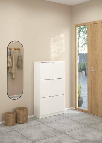 Dmora - Schuhschrank Paris, Schuhregal, Mehrzweck-Eingangsgarderobe, Möbel für Schuhe, 70x24 h124 cm, Weiß Dmora - Schuhschrank Paris, Schuhregal, Mehrzweck-Eingangsgarderobe, Möbel für Schuhe, 70x24 h124 cm, Weiß von Dmora