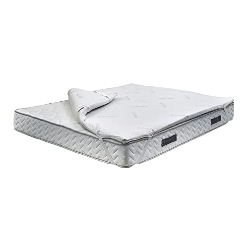 Talamo Italia - Aquario quadratischer und halber Topper, Matratzenauflage mit Kissen, Memory-Schaum-Topper, hypoallergener und atmungsaktiver Topper, 100 % Made in Italy, 120 x 190 x 5 cm Talamo Italia - Aquario quadratischer und halber Topper, Matratzenauflage mit Kissen, Memory-Schaum-Topper, hypoallergener und atmungsaktiver Topper, 100 % Made in Italy, 120 x 190 x 5 cm