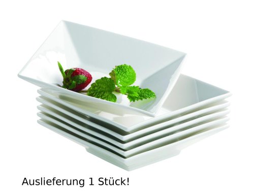 Domestic Professional TRENDY LINE 2er Set Schale, Salatschale, eckig 14 x 14 x 3,5 cm weiß Domestic Professional TRENDY LINE 2er Set Schale, Salatschale, eckig 14 x 14 x 3,5 cm weiß